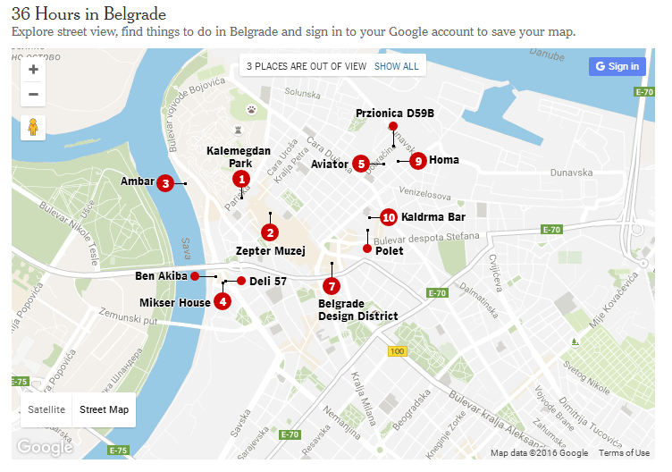 Njujork tajms o Beogradu, mesta koja je ekipa obišla